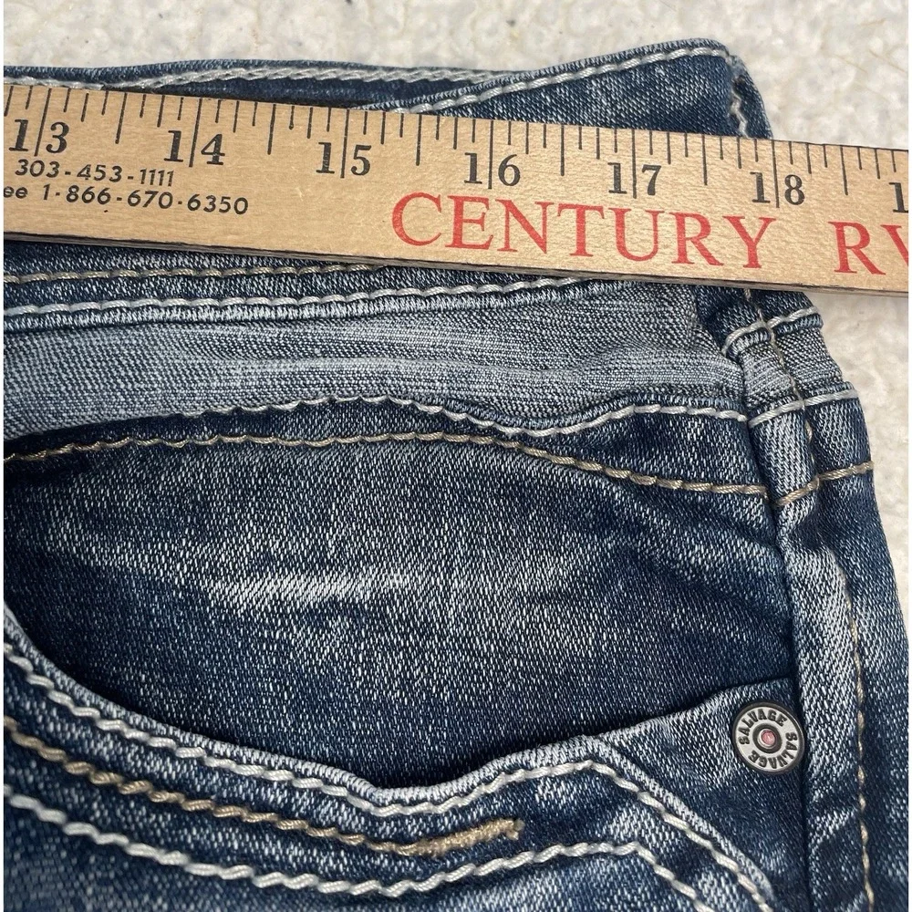Buckle Salvage Anarchy Straight 33L X 33 Regular Fit Denim Jeans Mens  Moto